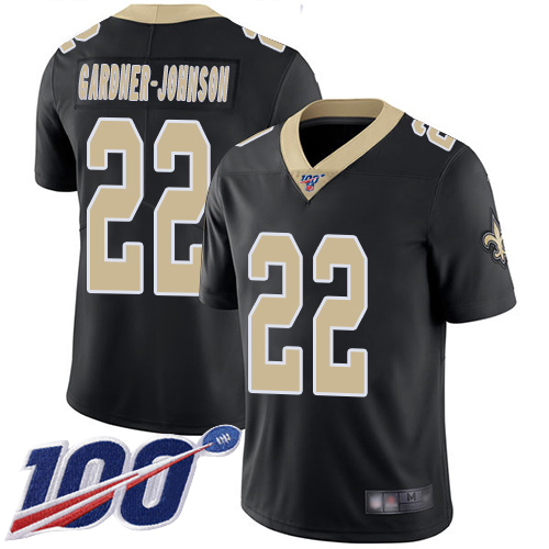 Men New Orleans Saints Limited Black Chauncey Gardner Johnson Home Jersey NFL Football #22 100th Season Vapor Untouchable Jersey->new orleans saints->NFL Jersey